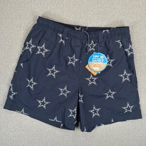 Columbia Men's Navy Swim Trunks with White Star Print